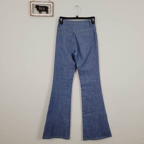 Superfine High Waisted Flare Jeans‎ Sz 25 Made in Italy - Picture 3 of 10